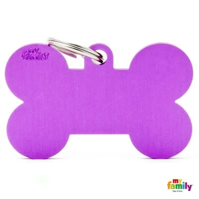 Verified MyFamily XL Purple Bone ID Tag Premium