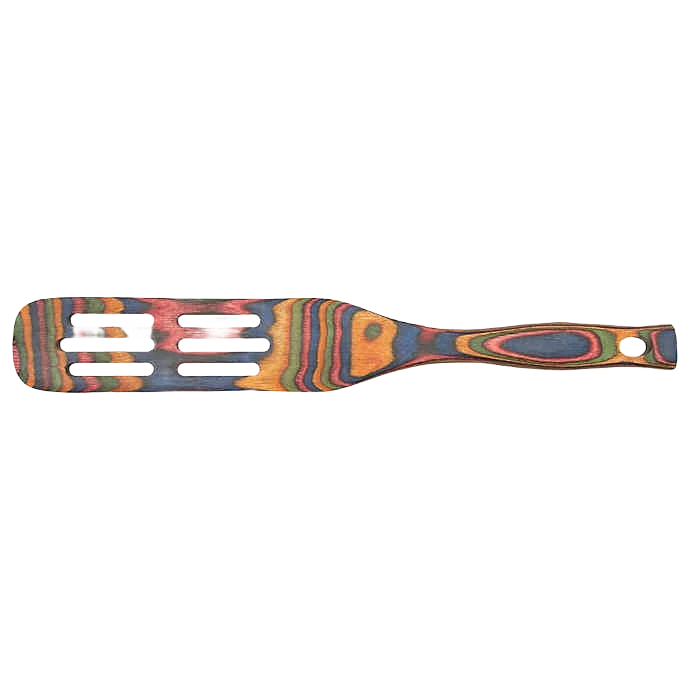 Convenient Island Bamboo Pakka Wood Rainbow Spurtle Solid