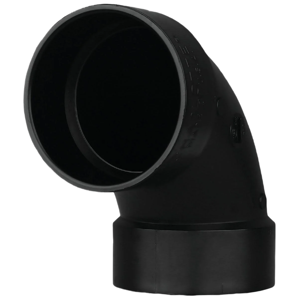 Stylish Charlotte Pipe 4 In. Hub x Hub 90 Deg. Sanitary ABS Elbow Pure