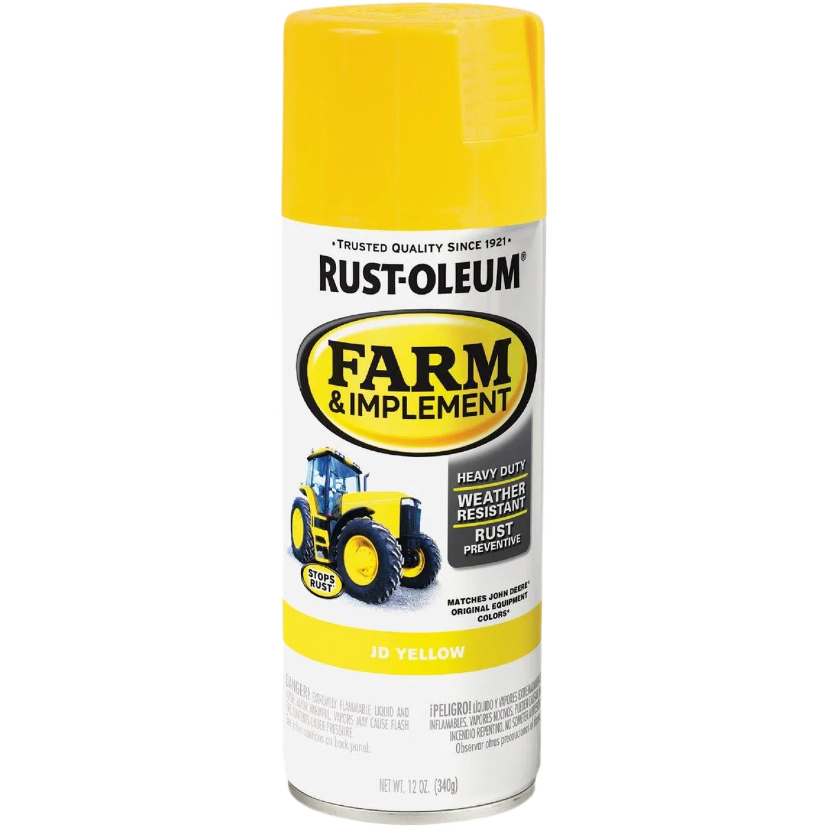 Convenient Rust-Oleum Farm Implement John Deere Yellow Spray Paint 12 oz. Carefully Designed