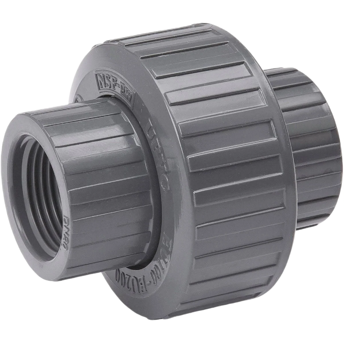 Smooth B K 1 In. PVC Gray Threaded Union Detailed