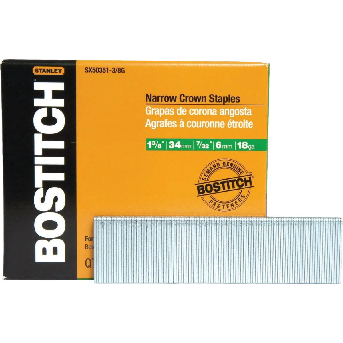 Detailed Bostitch Narrow Crown Finish Staple High-Grade