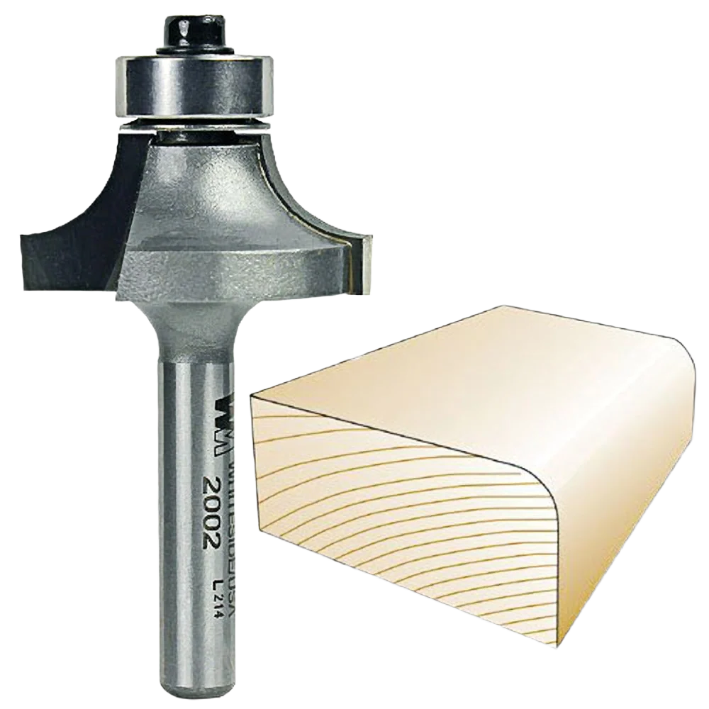 Solid Whiteside 2002 Roundover Bit 1 4 in. SH x 5 16 in. R Reusable