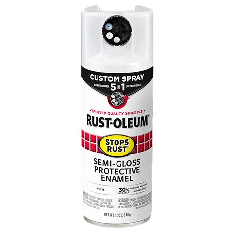 Contemporary Rust-Oleum Protective Enamel w 5-in-1 Spray Semi-Gloss White Sophisticated