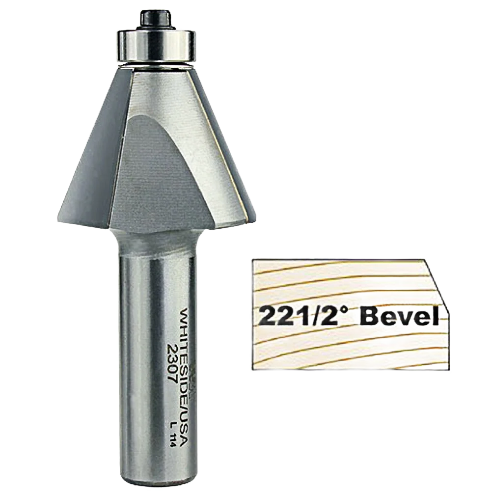Soft Whiteside 22-1 2 deg. Edge Bevel Bit 1 2 in. SH x 15 16 in. CL x 7 8 in. CH Premium