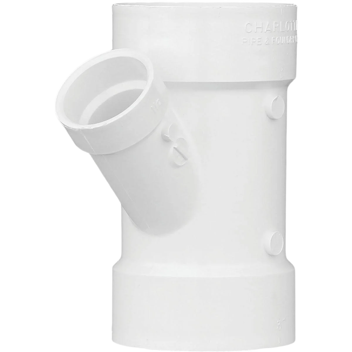 Detailed Charlotte Pipe Schedule 40 PVC-DWV Reducing Wye 3 In. x 1-1 2 In. Traditional