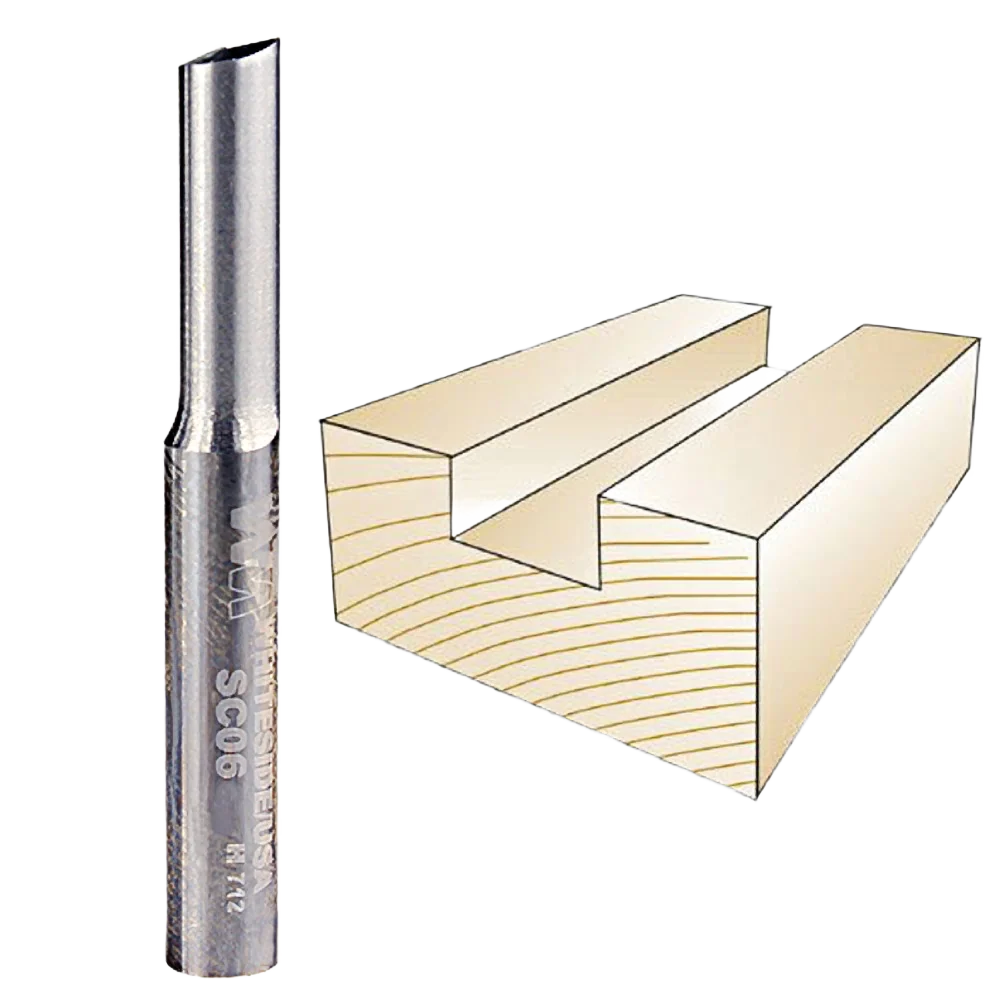 Specialty Whiteside Solid Carbide Straight Bit 1 4 in. SH x 1 4 in. CD x 3 4 in. CL Quality