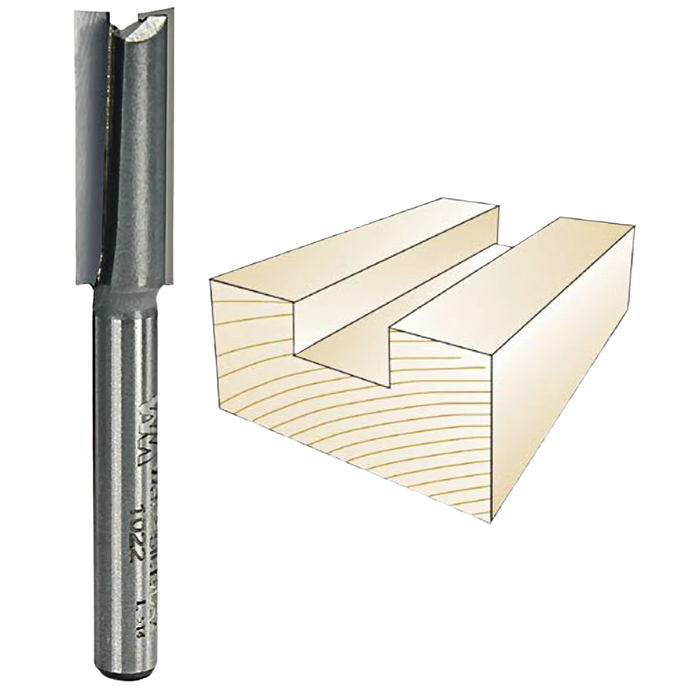 Stylish Whiteside Straight Bit 1 4 in. SH x 3 8 in. CD x 1 in. CL Selected