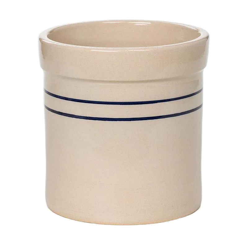 Classic Heritage Blue Stripe Stoneware Crock - 3 4 Gallon Stylish
