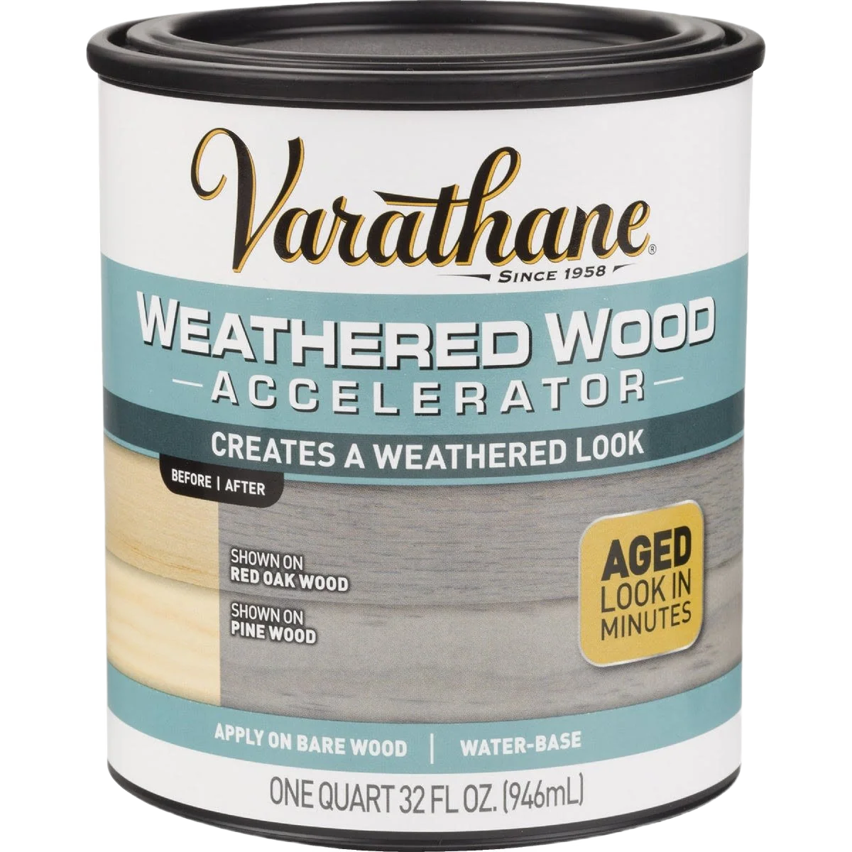 Consistent Varathane Gray Weathered Wood Accelerator Interior Stain 1 Quart Efficient