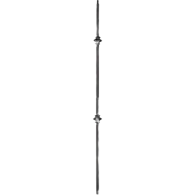 Superior Stairtrends Iron 1 2 in. x 44 in. Two Knuckles Tubular Baluster Satin Black Efficient