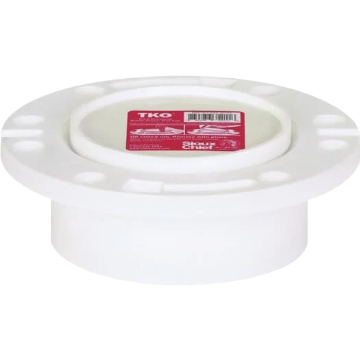 Dependable Sioux Chief 3 Hub Inside 4 Schedule 40 DWV PVC Closet Flange Green