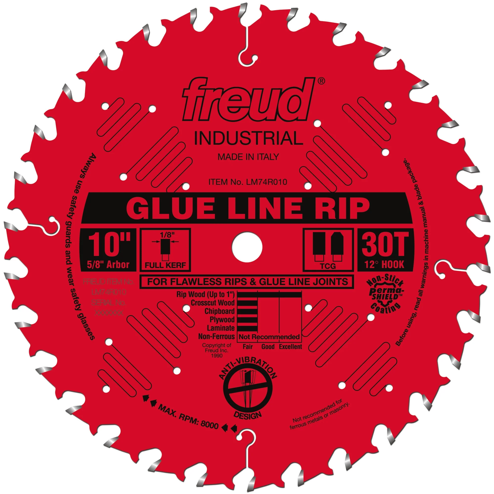 Trusted Freud 10 in. x 30 TCG Glue Line Rip Red Long-Lasting