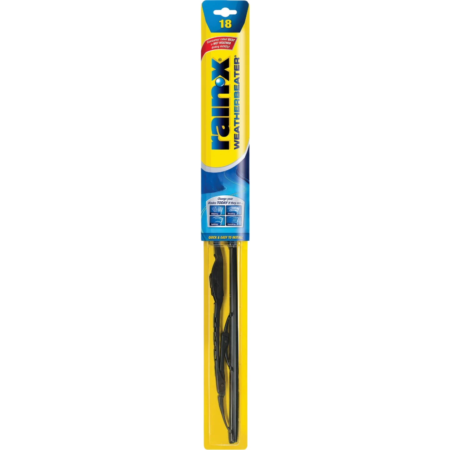 Durable Rain-X Weatherbeater Wiper Blade 18 in. Fine