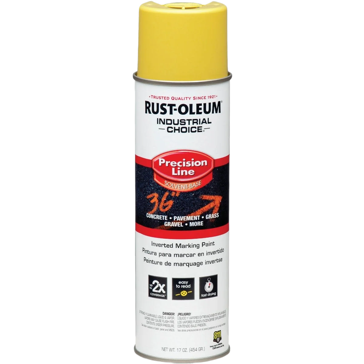 Unique Rust-Oleum Industrial Choice Inverted Yellow Marking Spray Paint 17 oz. High-Grade