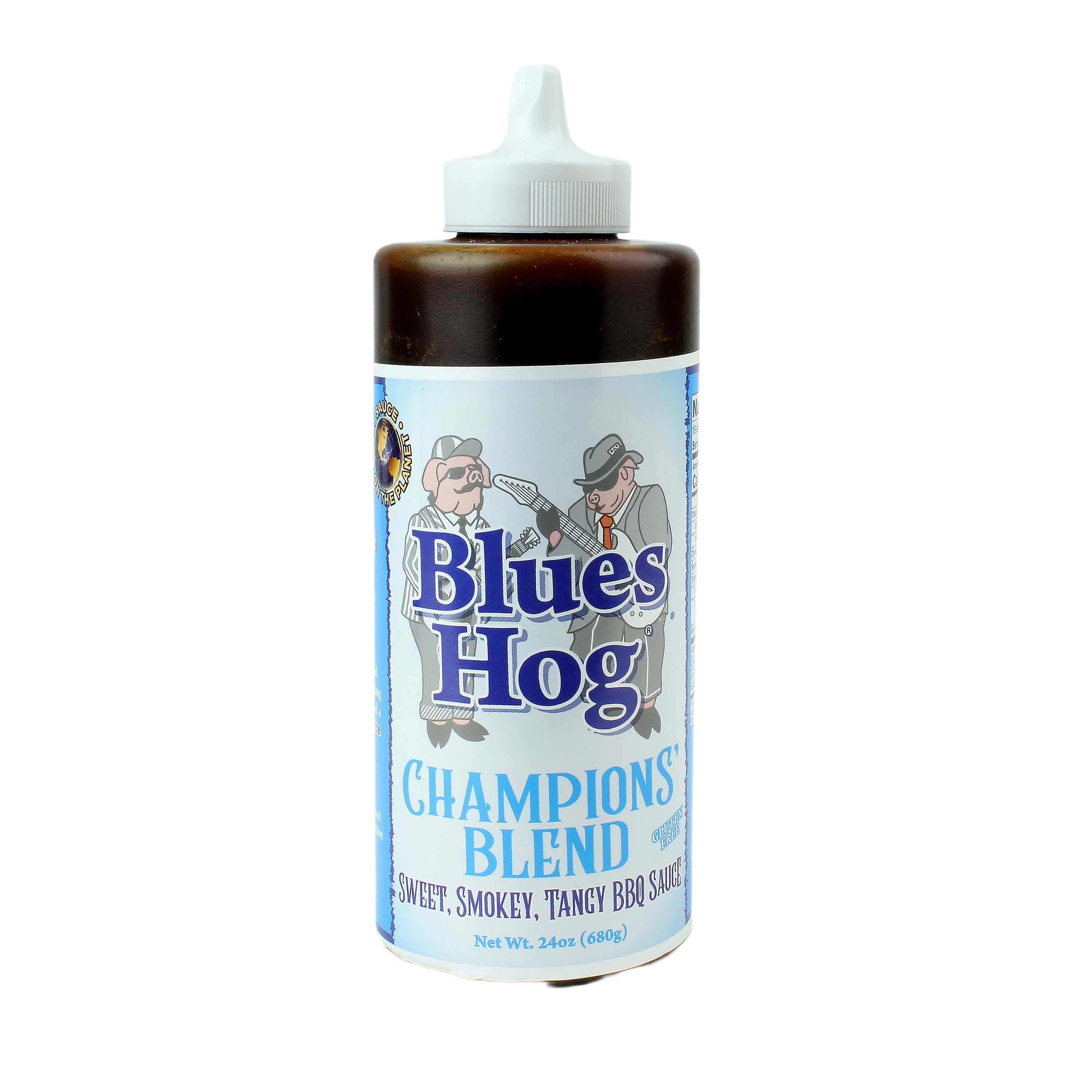 Versatile Blues Hog Champions' Blend Gluten BBQ Sauce 24 oz. Easy-to-Use