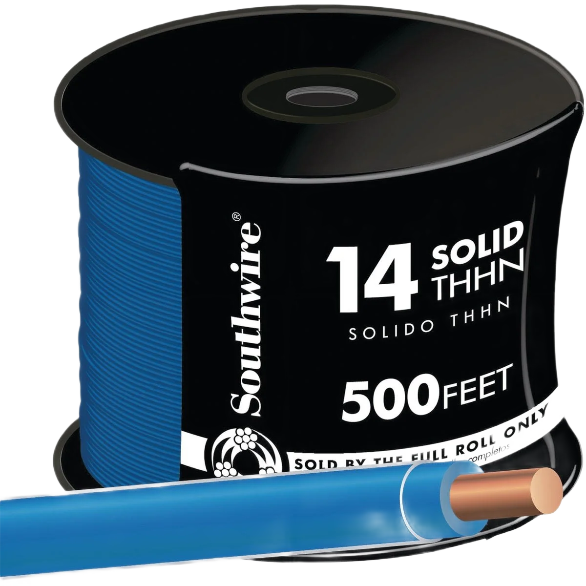 Breathable Southwire 500 ft. 14 AWG Blue Solid THHN Wire Smart