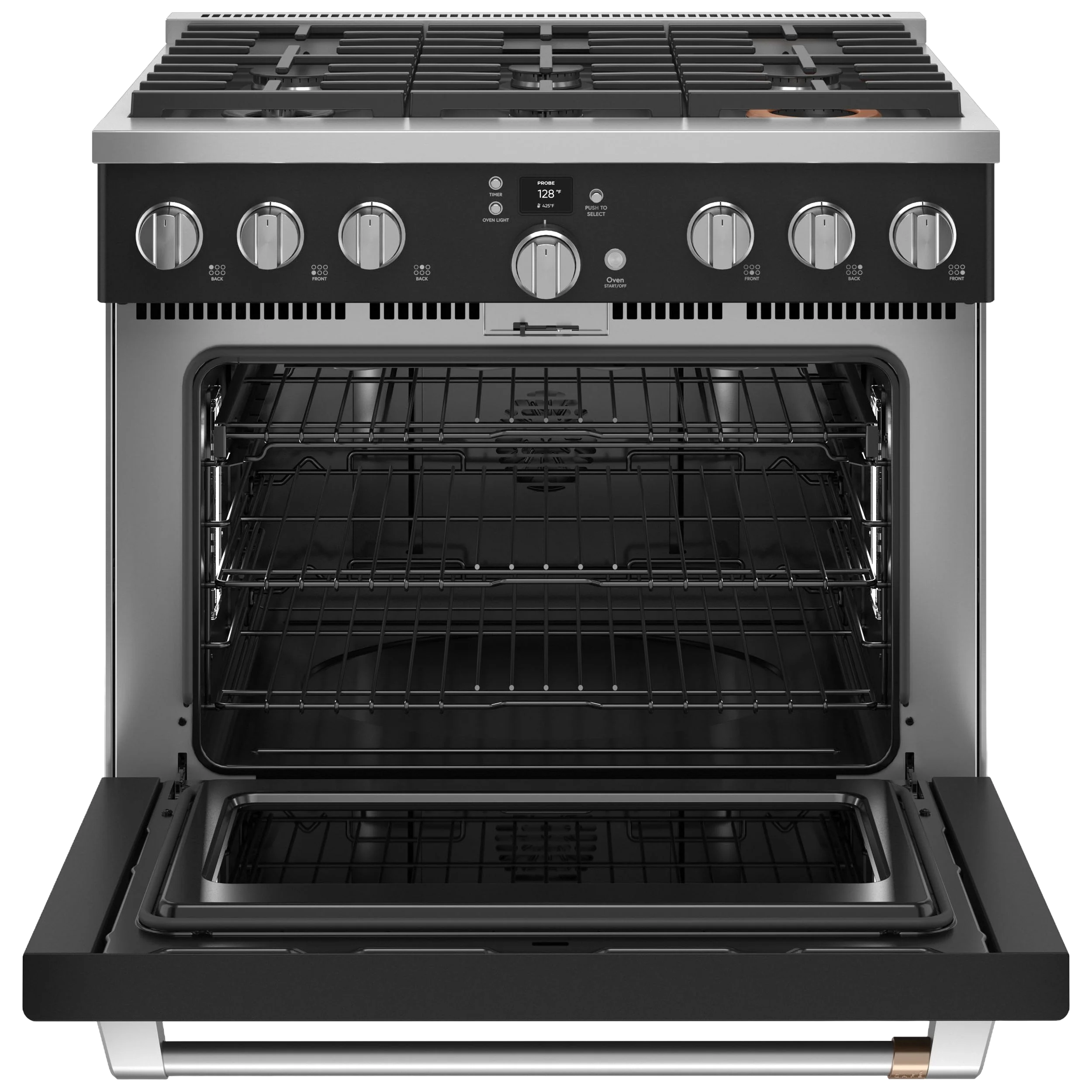 Consistent CAFÉ™ 36 Smart Dual-Fuel Commercial-Style Range with 6 Burners Natural Gas Comfortable