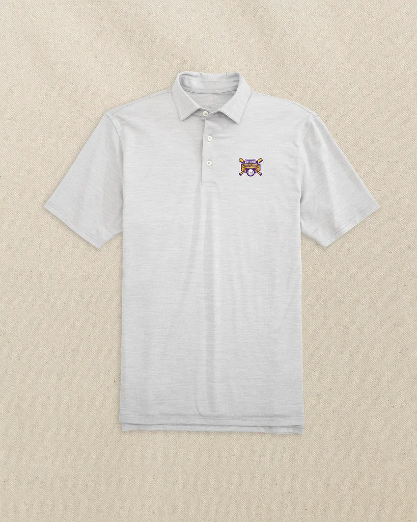 Carefully Designed LSU 2025 Baseball National Champions Driver Spacedye Polo Efficient