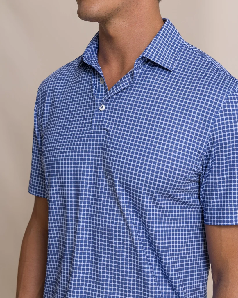 Top-Quality Driver Dunes Edge Plaid Polo Authentic