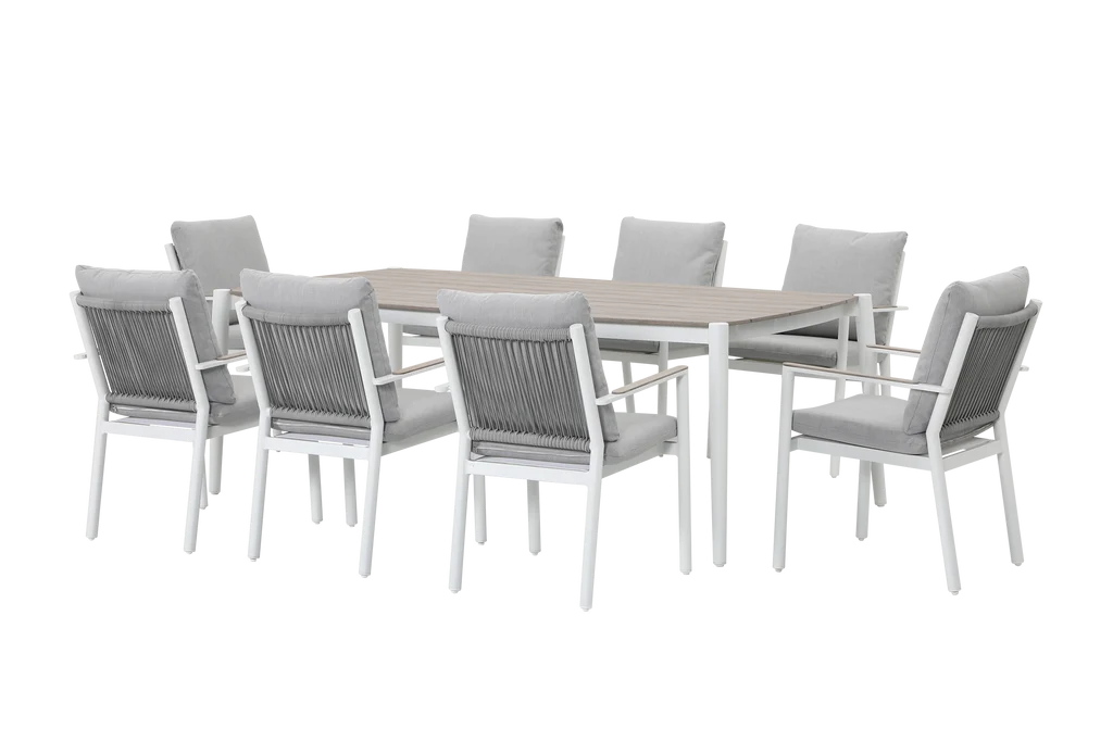 Breathable Ives Outdoor 9 Piece Dining Set Trusted