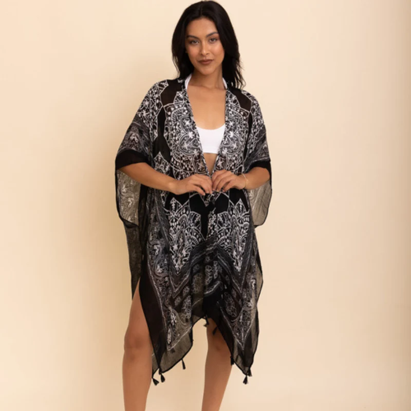 Top-Quality Mandala Tassel Kimono Quality