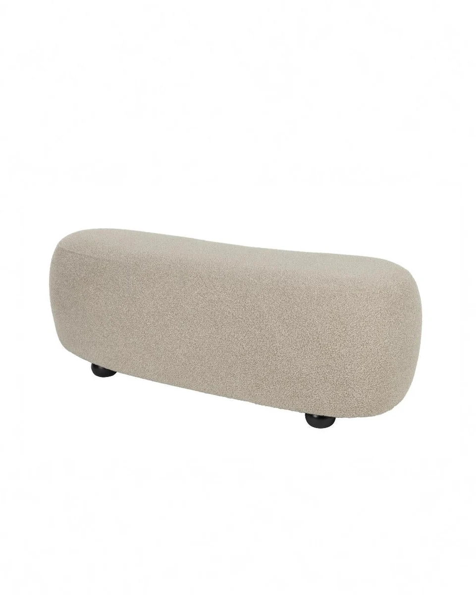 Superior Foxford Cloud Bouclé Hocker Beige Elegant