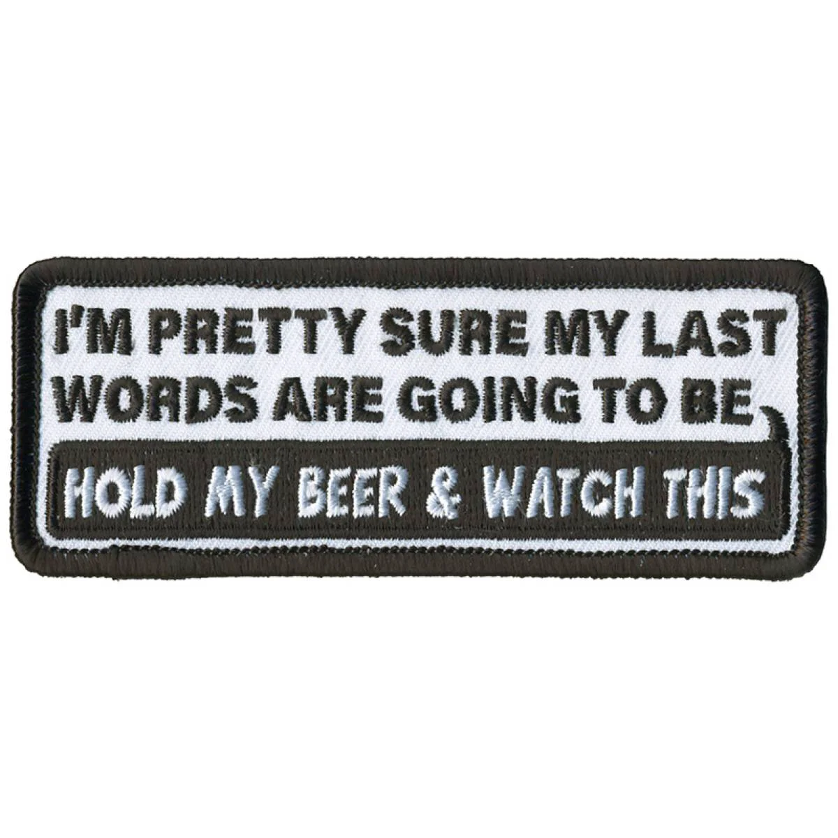 Clean Hot Leathers PPL9786 My Last Words 4 x 2 Patch Crafted