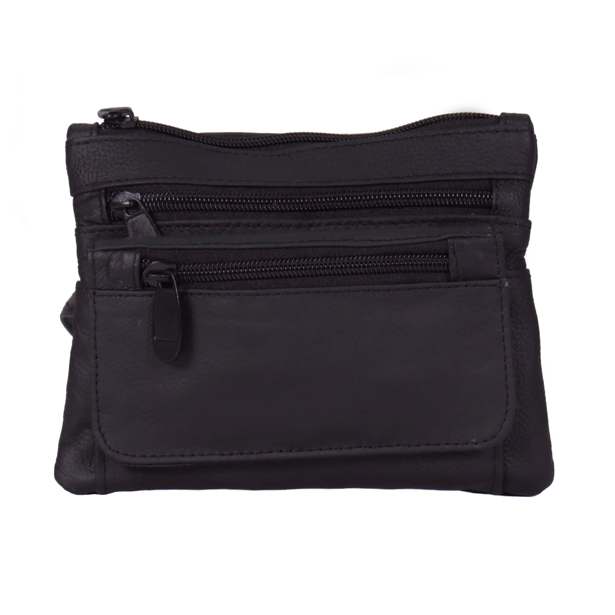 Unique Hot Leathers CPL5011 Black Ladies Clip Pouch with Cell Pocket Selected