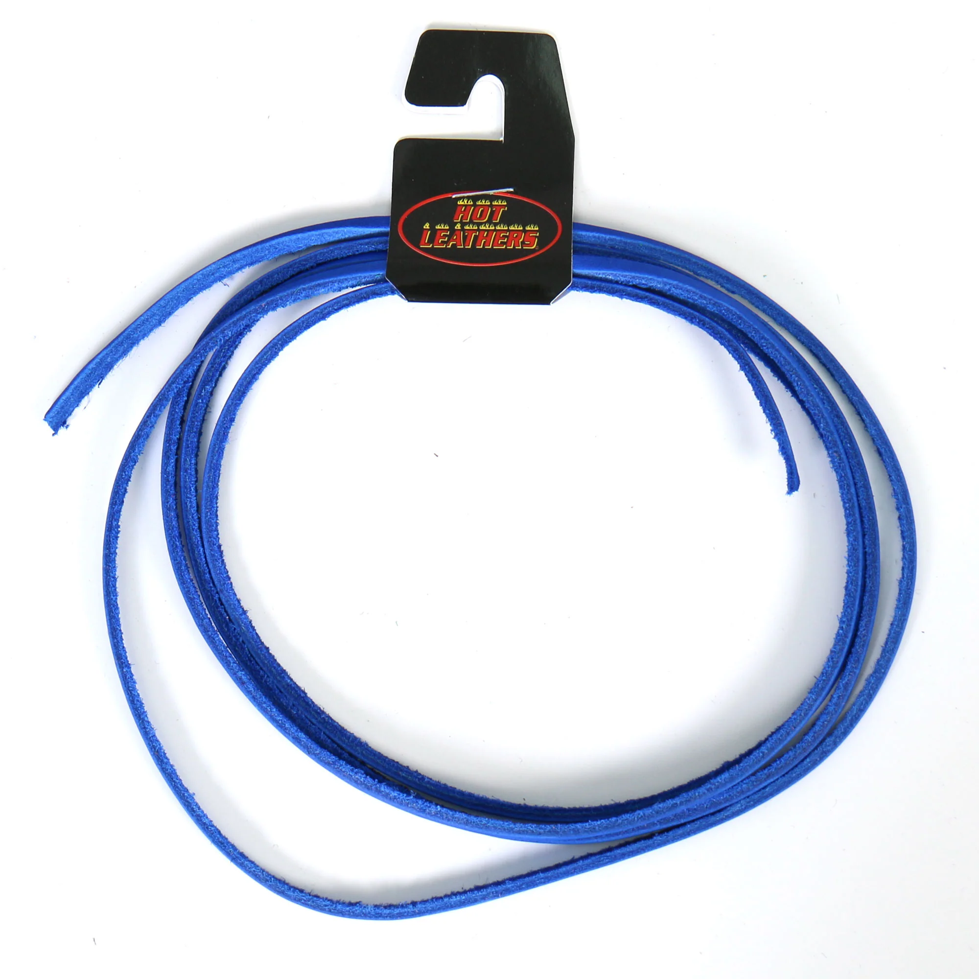 Trendy Hot Leathers LHH110 72 Inch Blue Leather Lace High-Grade