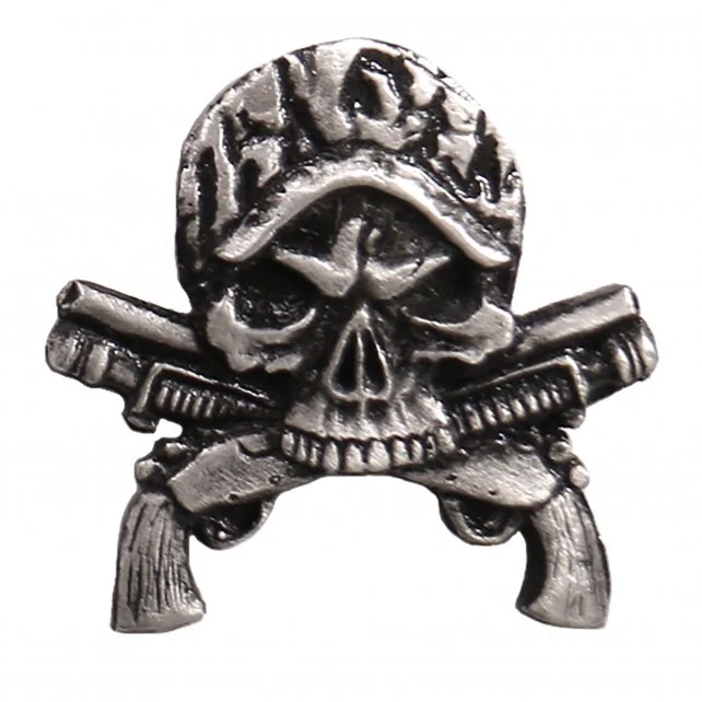 Convenient Hot Leathers PNA1299 Camo Skull Guns Pin Easy-to-Use