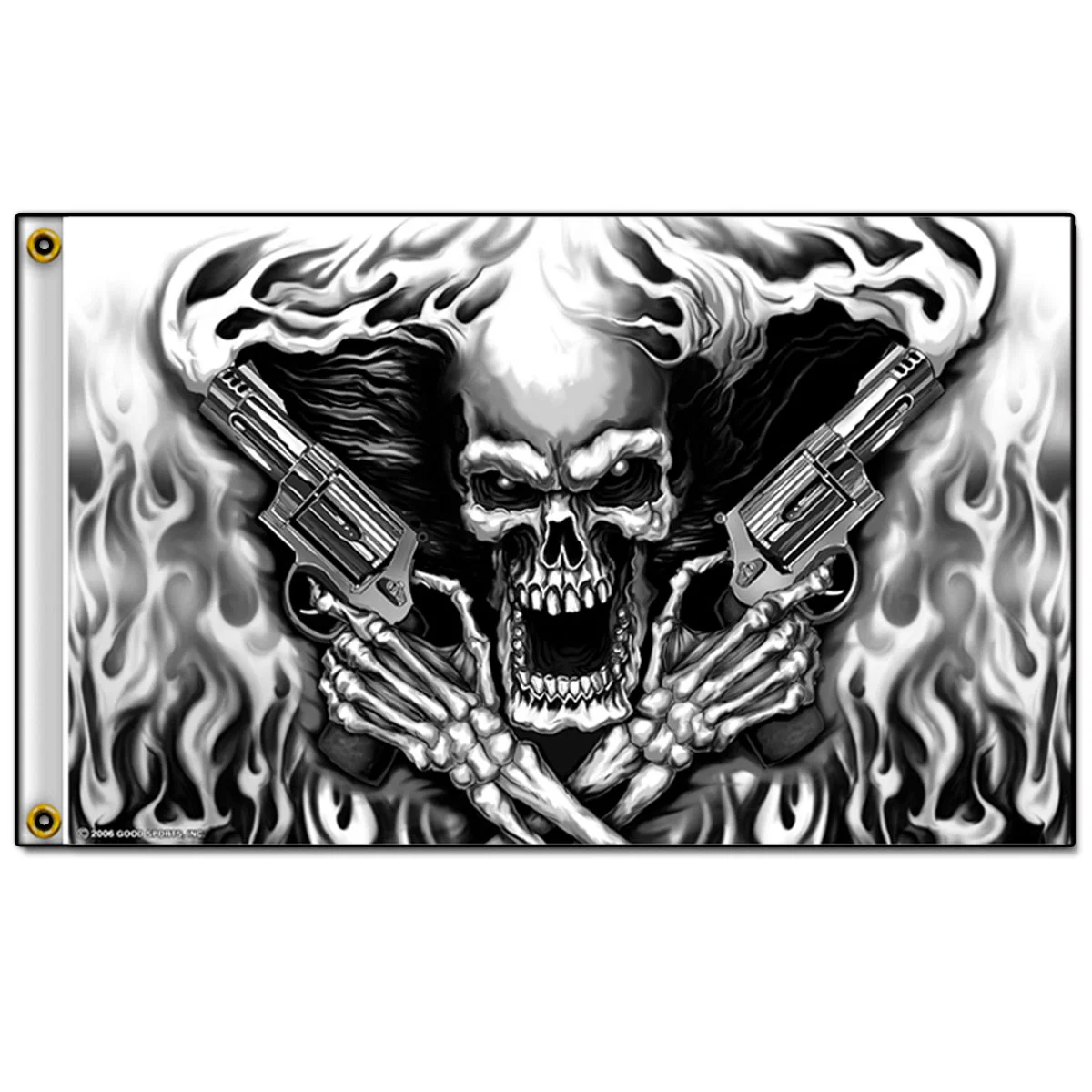 Soft Hot Leathers FGA1024 Assassin Skull Flag 3 Foot x 5 Foot Effective