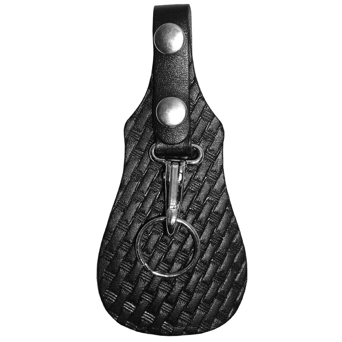 Durable Hot Leathers KCF1004 Classic Black 6 Inch Key Tab Secure