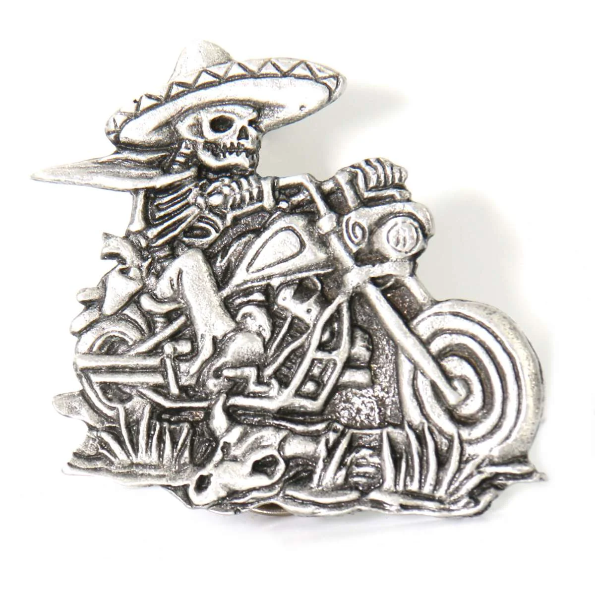Stylish Hot Leathers Sombrero Skeleton Rider Pin PNA1205 Consistent