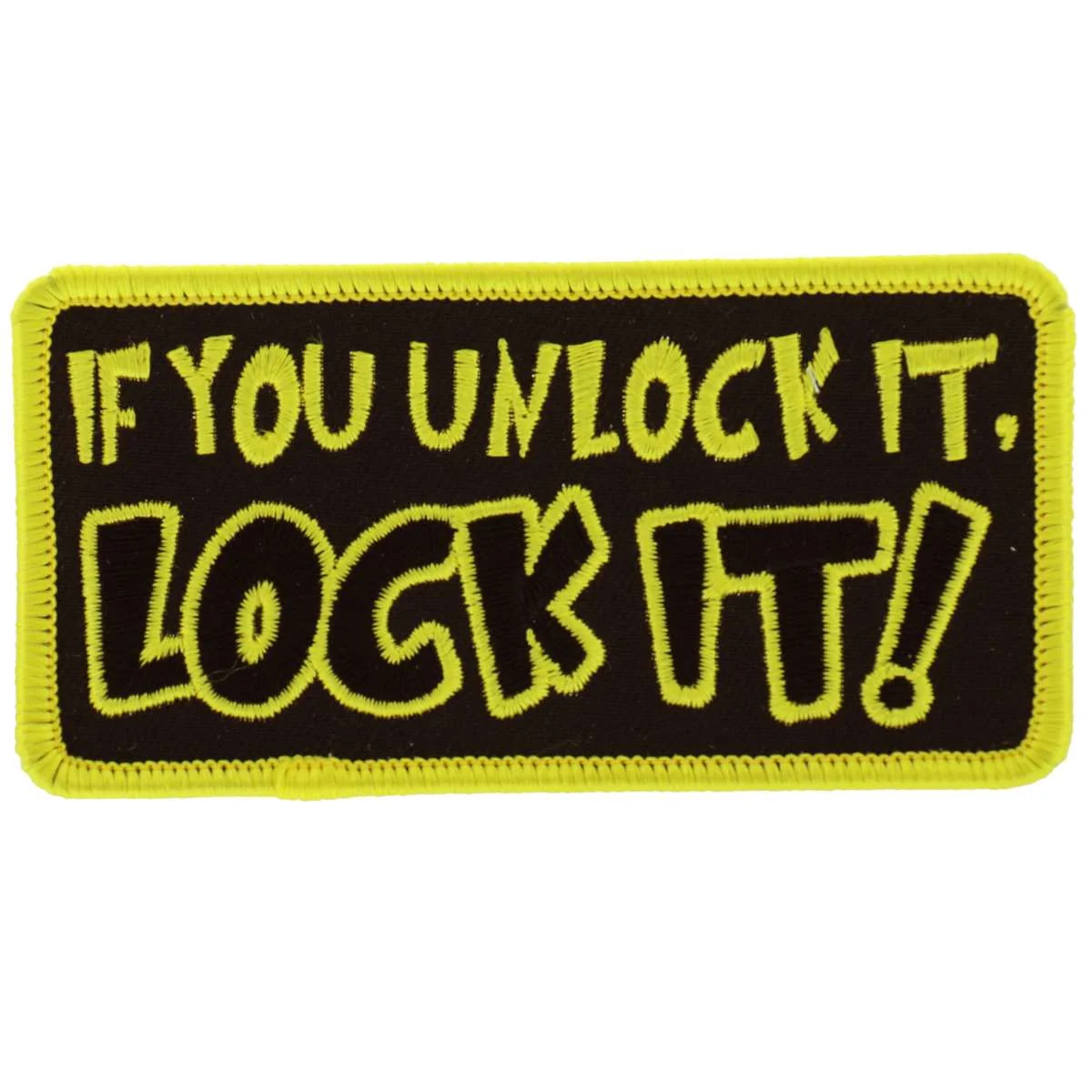 Stylish Hot Leathers Lock It 4 x 2 Patch PPL9459 Outstanding