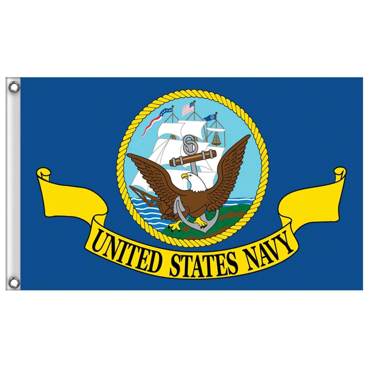 Dependable Hot Leathers United States Navy Flag FGE1002 Proven