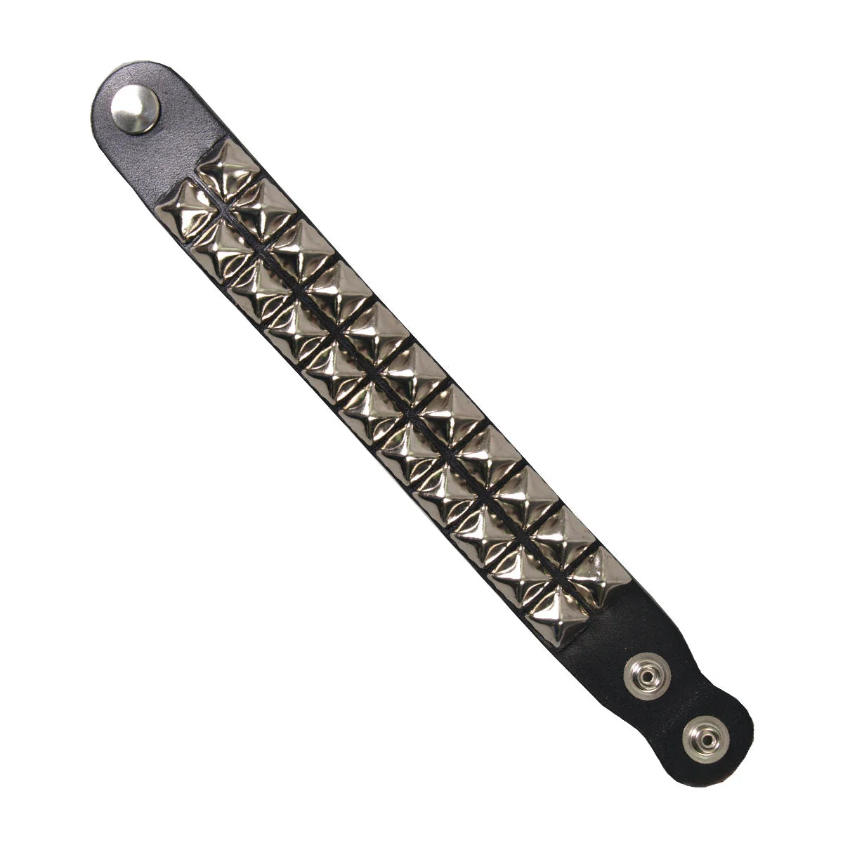 Crafted Hot Leathers Leather Wrist Band w Pyramid Studs WBA1002 Functional