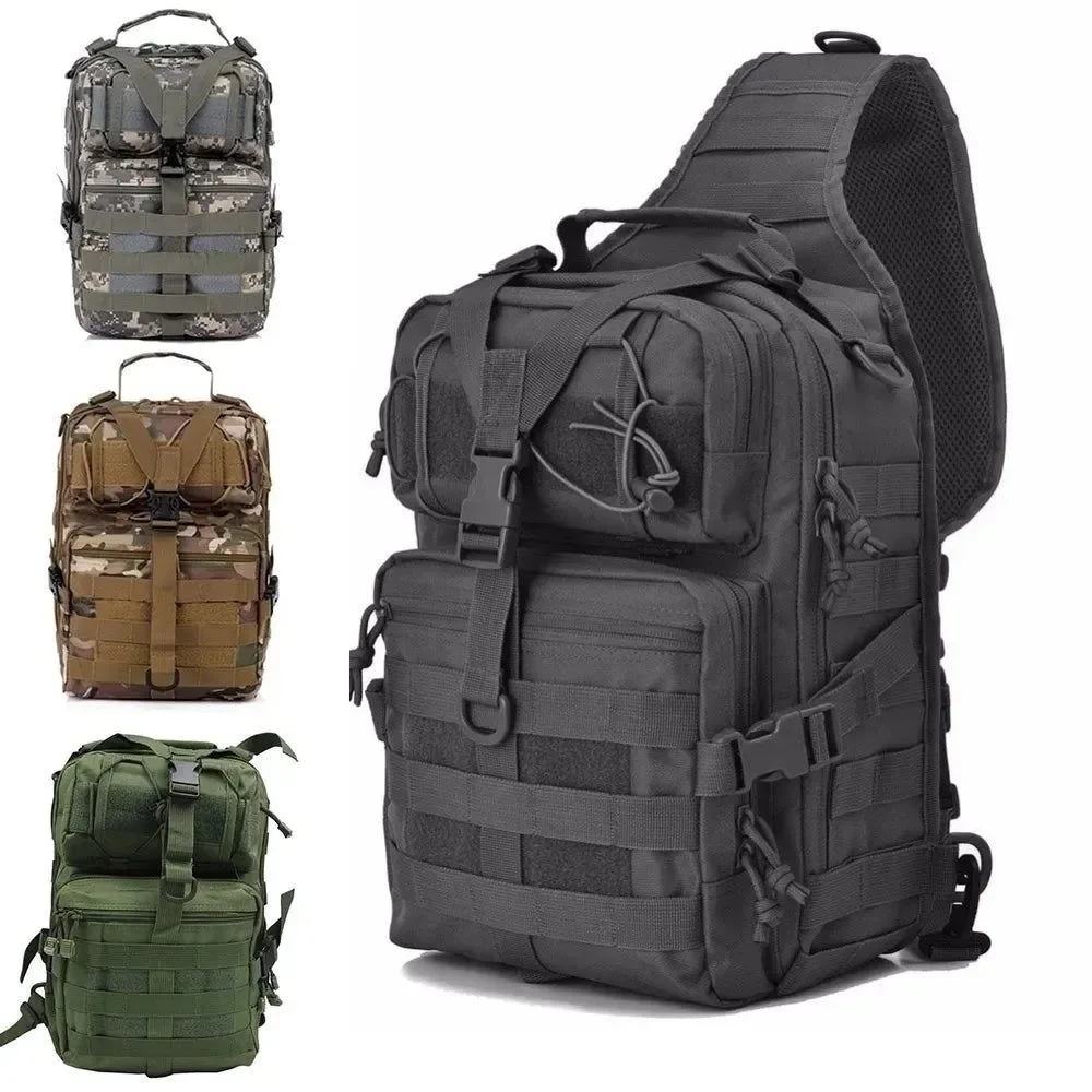 Stylish Mochila táctica militar de asalto bandolera cruzada impermeable i para senderismo y acampada al aire libre. Recyclable