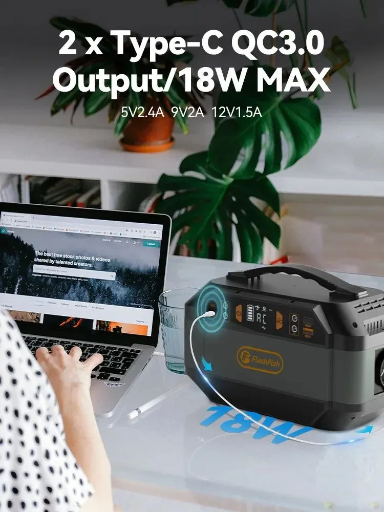 Crafted Estación de energía portátil de 288 6 Wh 330 W de salida de CA batería de 78 000 mAh para acampar al aire libre y como fuente de alimentación de emergencia. Fine