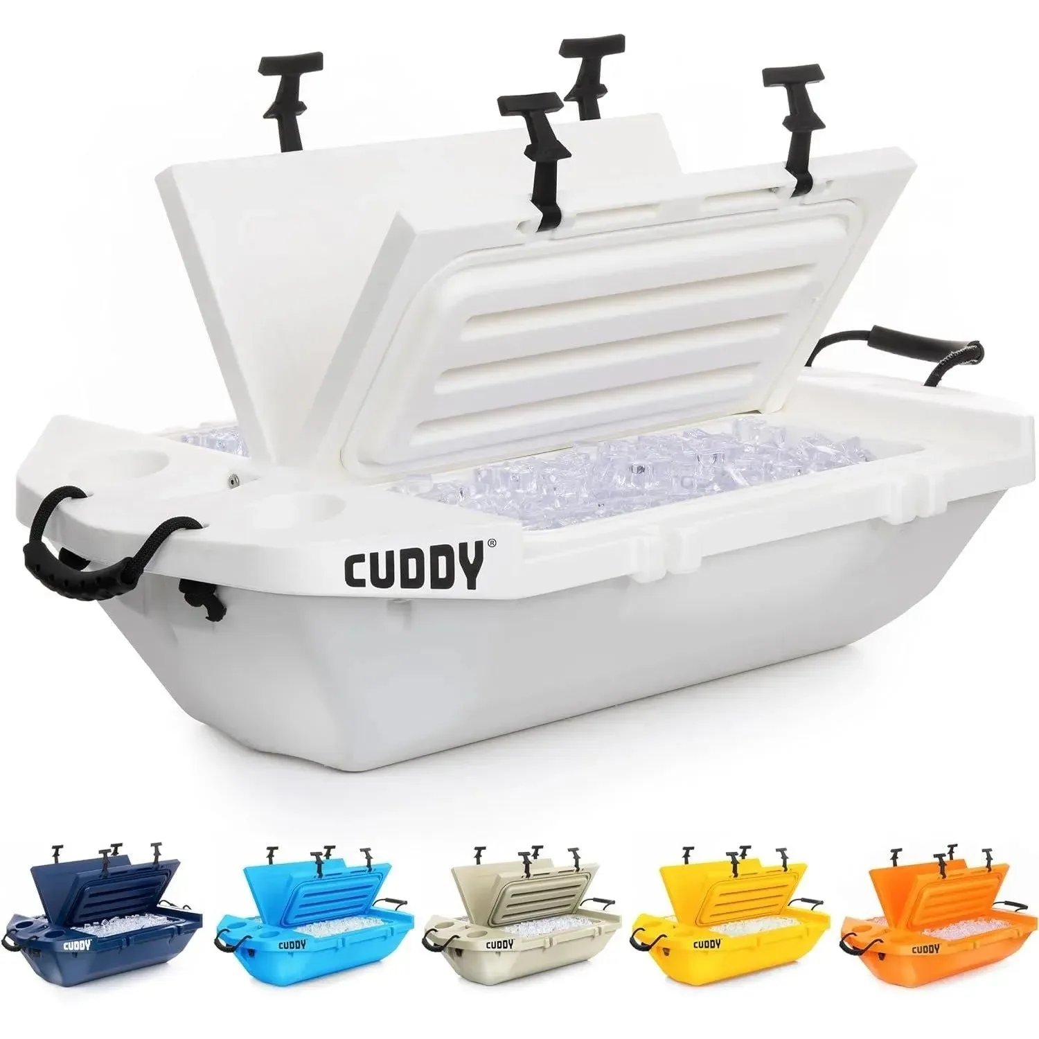 World-Class Enfriador flotante y buque de almacenamiento seco Cuddy de 40 cuartos de galón Diseño anfibio de carcasa rígida Organic