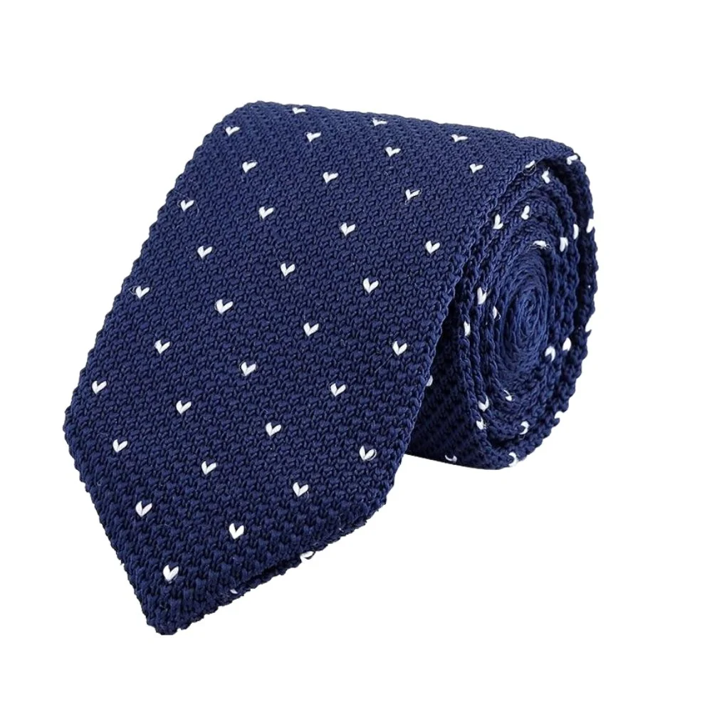 Classic Pin Dot Knitted Tie Breathable