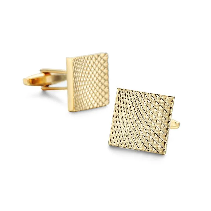 Convenient Pin Dot Gold-Tone Cufflinks Expertly Made