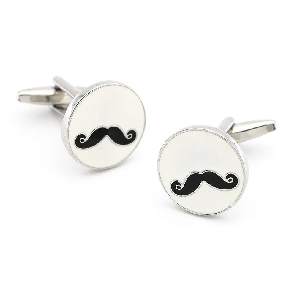 Superior Movember Moustache Silver-Tone Cufflinks Consistent
