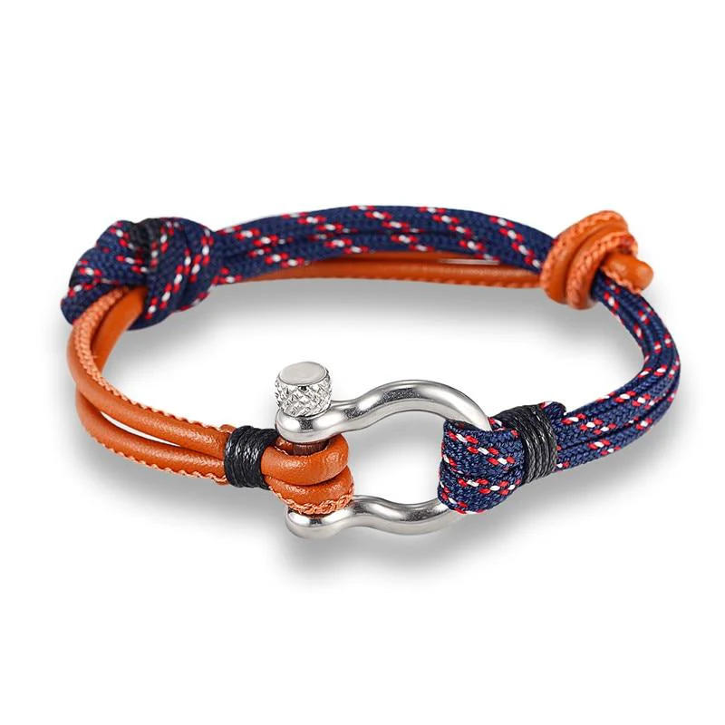 Clean Domenico Pulsera de cuerda de cuero Green