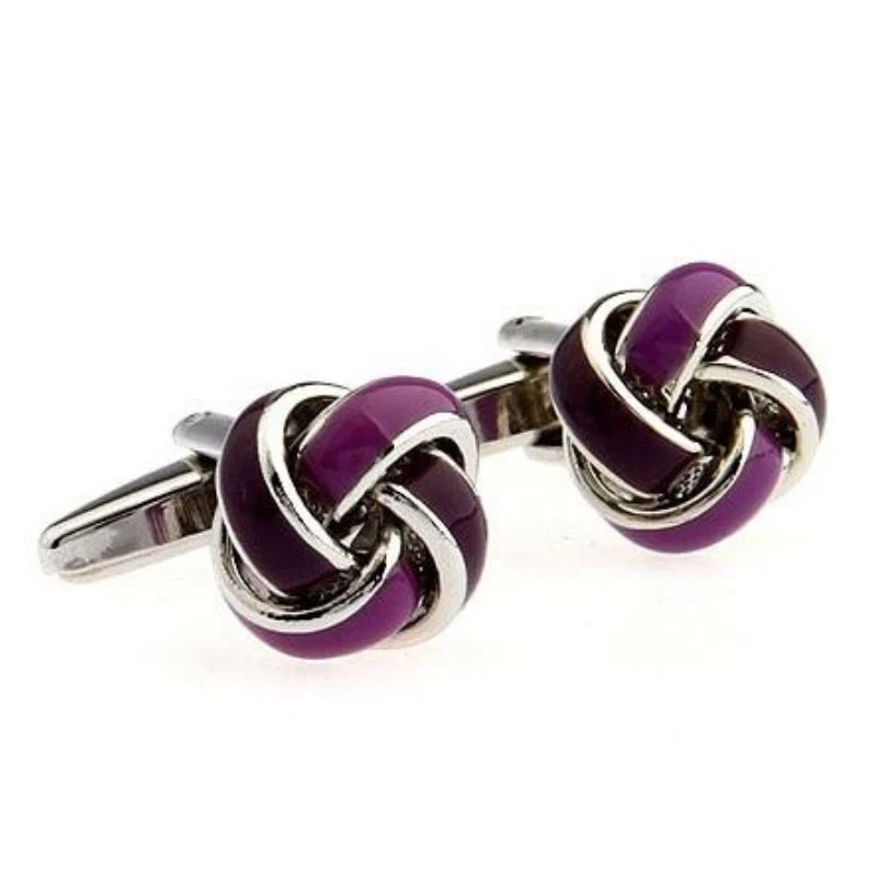 Solid Gemelos Nudo Gótico Morado High-Quality