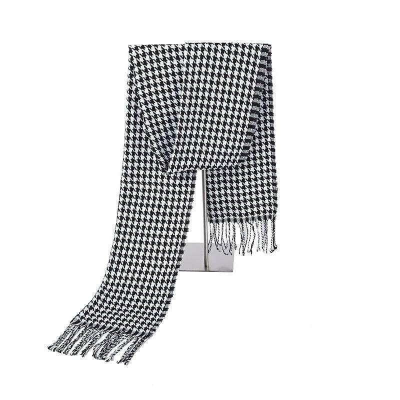 Convenient houndstooth Bufanda de lana de cachemira Safe