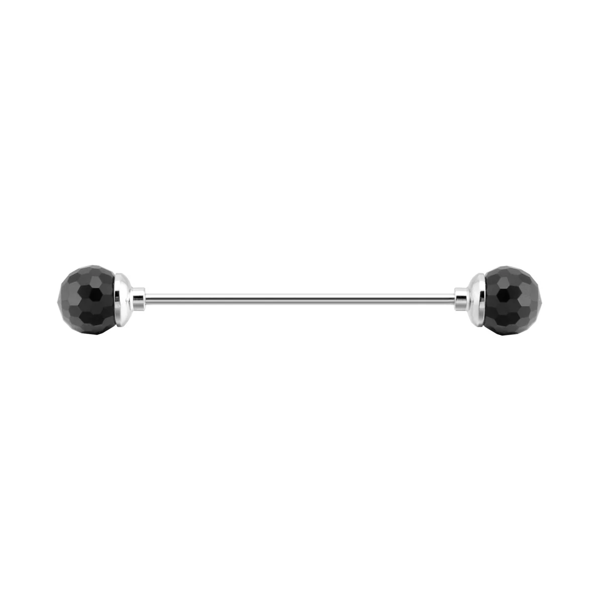 Smooth Bola de cristal negra Colar Bar Premium Material