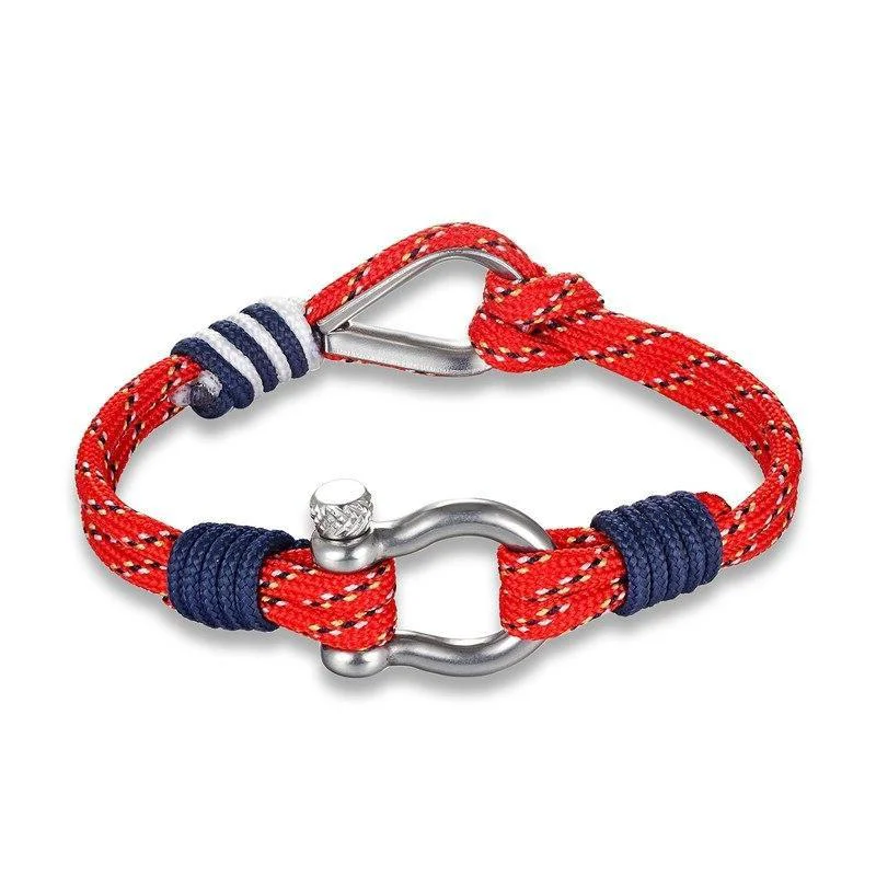 Contemporary Pulsera de cordón de paracaídas con doble grillete Fine Crafted