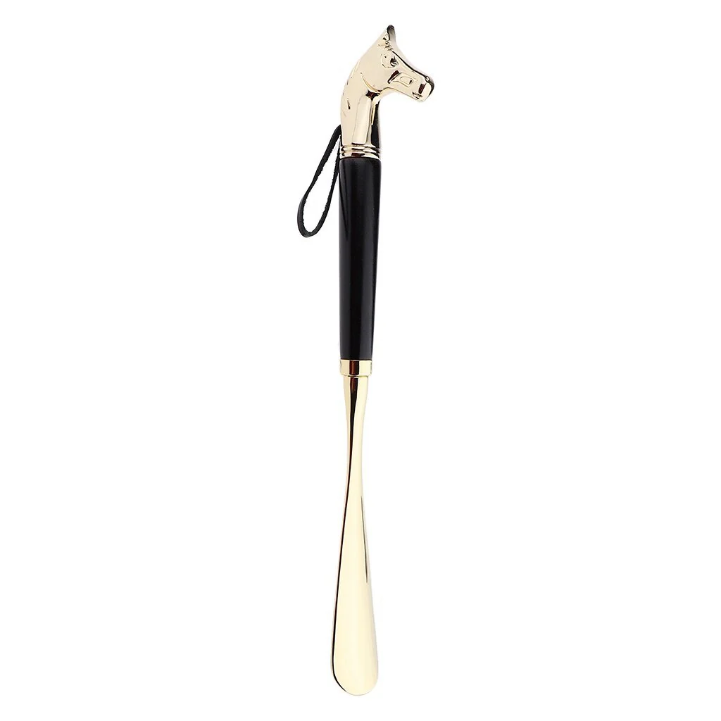 Solid Cabeza de caballo dorada Retro Calzador 32 cm Green