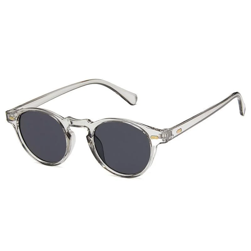 Stylish Gafas de sol transparentes redondas y minimalistas Detailed
